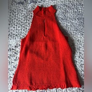 VENUS Vibrant Red Sleeveless Blouse
